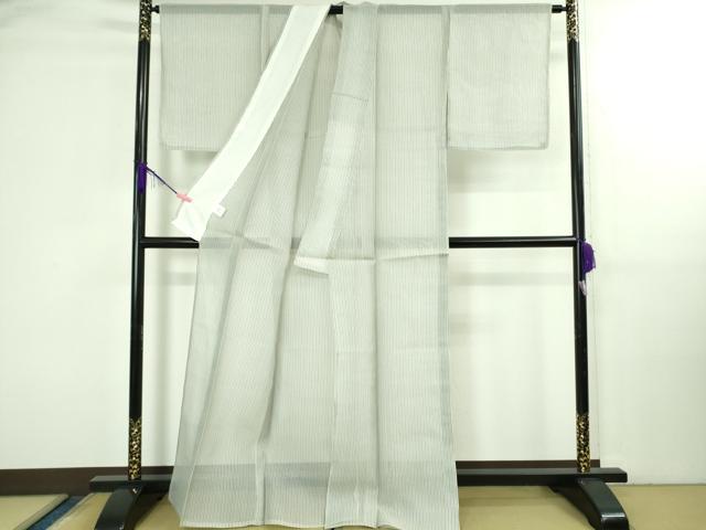 平和屋着物＊極上　夏物　紗紬　縞　逸品　未使用　DZAB3262kh6 平和屋着物＊極上 夏物 紗紬 縞 逸品 未使用 DZAB3262kh6 【公式通販】