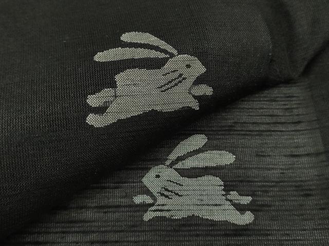 平和屋着物＊極上　夏物　紗紬　飛兎　黒地　逸品　DZAB3263kh6_6