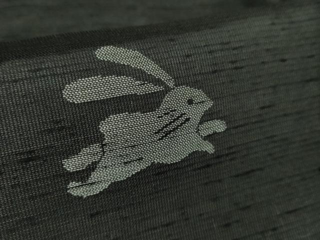 平和屋着物＊極上　夏物　紗紬　飛兎　黒地　逸品　DZAB3263kh6_7