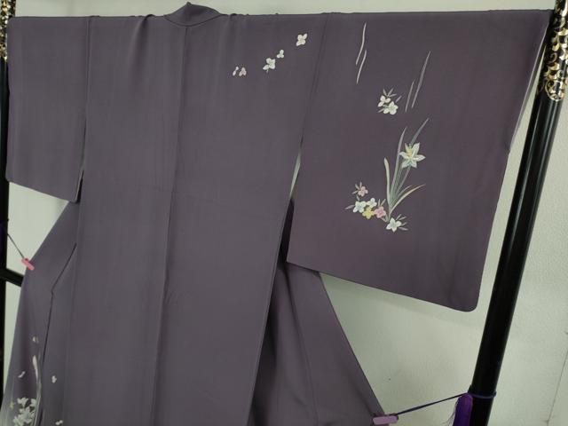 平和屋本店●極上　本加賀友禅作家　松島由美　訪問着　伸びやかな和み　暈し染め　古代紫色地　証紙付き　逸品　DZAB3280kh6_2