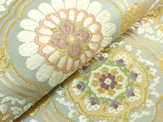 平和屋着物●極上　西陣　丸勇謹製　六通柄袋帯　つづれ唐織　吉祥文　花繋　金糸　証紙付き　逸品　未使用　DZAB3308kh6_2