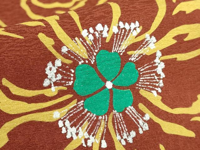 平和屋着物●極上　東京友禅　菅有鬼一　六通柄袋帯　花間道　逸品　DZAB3327kh6_3