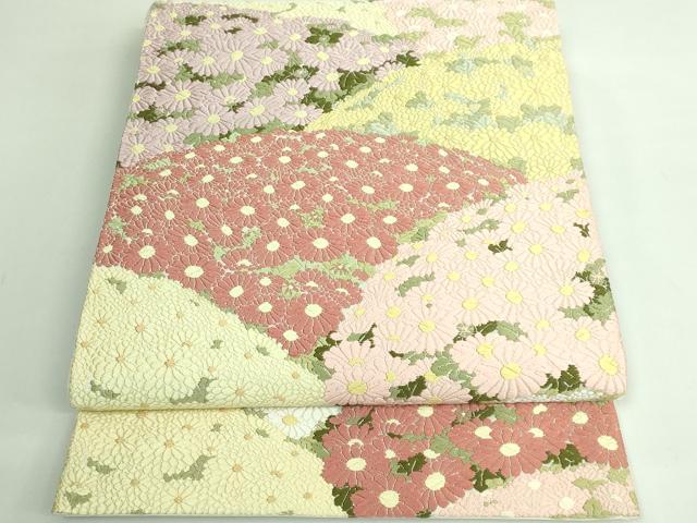平和屋着物●極上　山口美術織物　皇室　伊勢神宮御用　西陣織　六通柄袋帯　唐織　菊御苑文　金糸　逸品　DZAB3341kh6