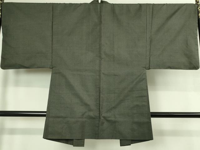 平和屋着物●極上　男性　紬　アンサンブル・長襦袢セット　色無地　蝋色　逸品　CZAA4471s6 平和屋着物○極上 男性 紬 アンサンブル・長襦袢セット 色無地 蝋色