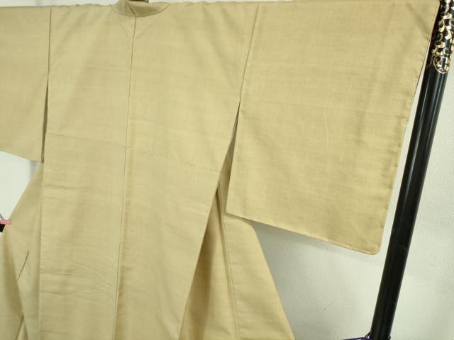 平和屋本店●極上　本場結城紬　重要無形文化財　色無地　浅黄色　逸品　DZAB3482kh6_3