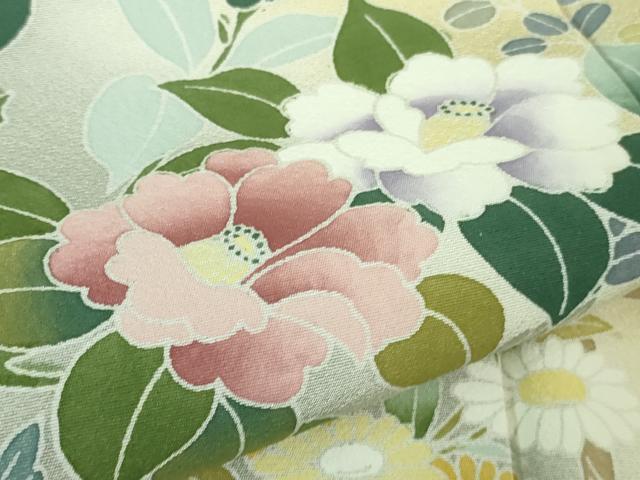 平和屋本店●極上　訪問着　風景花文　暈し染め　砥粉色地　逸品　DZAB3502kh6_6