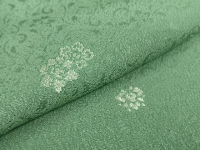 平和屋着物●極上　お召　舞花文　薄青色地　鈴乃屋扱い　逸品　未使用　DZAB3514kh6_6
