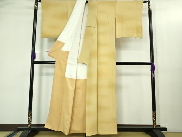 平和屋本店●極上　銀座　志ま亀　小紋　山吹色地　暈し染め　たとう紙付き　逸品　DZAB3539kh6_1