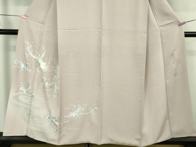 平和屋本店●極上　金彩友禅 卓越技能者・名工・和田光正 訪問着 鳳凰 淡紅藤色地 暈し染め 金銀彩 京都きもの友禅扱い　逸品　DZAB3561kh6_3
