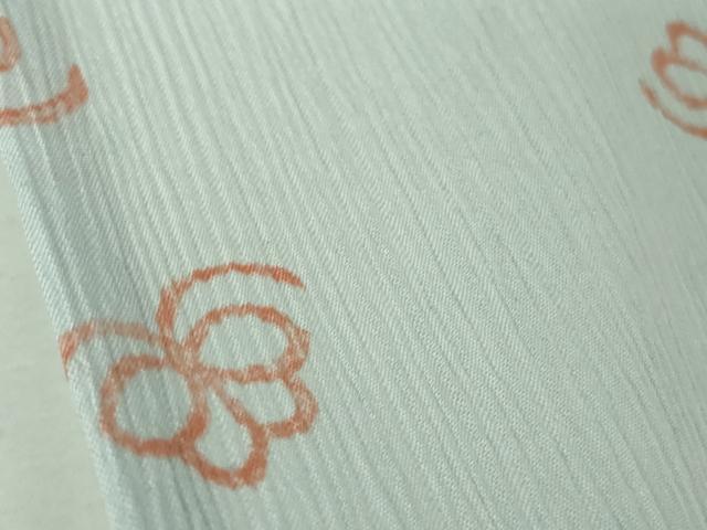 平和屋着物＊極上　夏物　洗える最高級着物　＜英＞はなぶさ謹製　小紋　舞蝶文　灰青色地　逸品　DZAB3582kh6_8