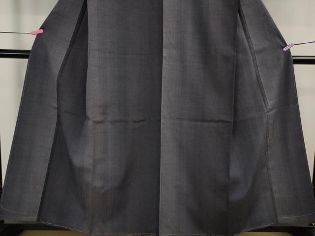 平和屋本店●極上　本場結城紬　重要無形文化財　間道　証紙付き　逸品　未使用　DZAB3593kh6_3