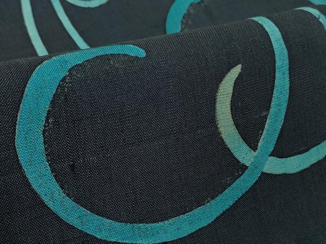 平和屋本店●極上　染織の名門　しょうざん 生紬　訪問着　単衣　唐草文　まるやま扱い　証紙付き　ロング丈　逸品　DZAB3596kh6_5