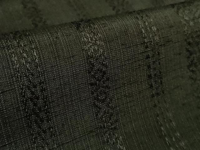 平和屋本店●極上　1897年創業 名門岡野 本場筑前博多織 千年工房 黒田紬 憲法黒茶色地 博多金ラベル 証紙付き　逸品　未使用　DZAB3598kh6_6