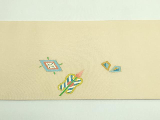平和屋着物●極上　塩瀬　九寸名古屋帯　宝尽くし　金彩　逸品　DZAB3662kh6_7