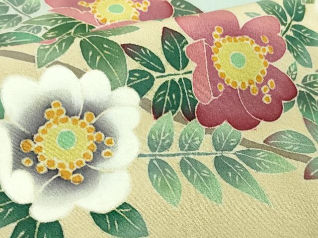 平和屋本店●極上 本加賀友禅作家 前川哲 訪問着・長襦袢(無双仕立て)セット ハナマス 瓶覗色地 暈し染め 証紙・色紙付き 逸品 DZAB3705kh6