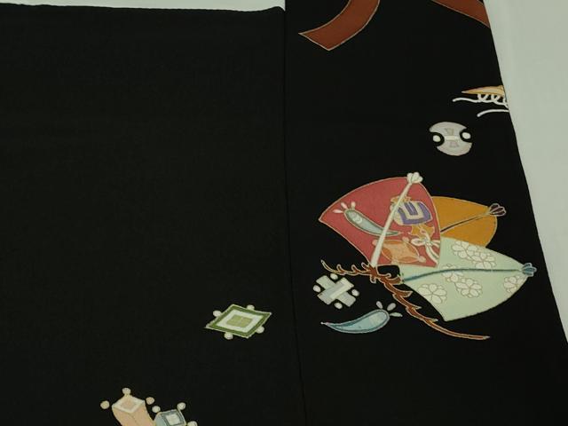 平和屋本店●極上　創業460年・千總　黒留袖　刺繍　束ね熨斗　宝尽くし松文　金彩　高島屋扱い　逸品　DZAB3721kh6_9