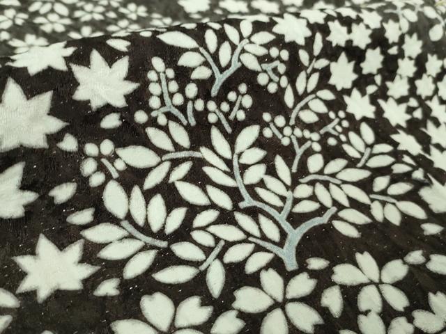 平和屋本店●極上　訪問着　東雲絞り　相良刺繍　草花文　暈し染め　金糸　銀通し地　ロング丈　逸品　未使用　DZAB3814kh6_6
