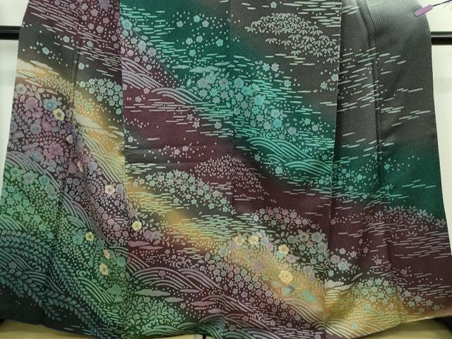 平和屋着物●極上　訪問着　辻が花　暈し染め　金通し地　逸品　DZAB3837kh6_3