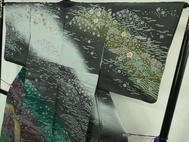 平和屋着物●極上　訪問着　辻が花　暈し染め　金通し地　逸品　DZAB3837kh6_2