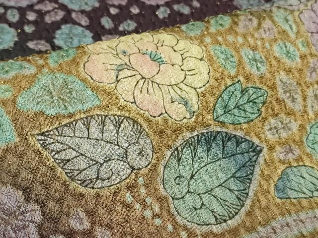 平和屋着物●極上　訪問着　辻が花　暈し染め　金通し地　逸品　DZAB3837kh6_7