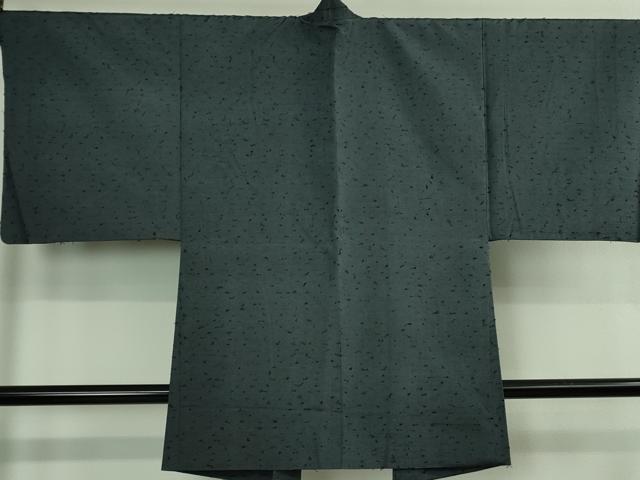 平和屋着物∞極上　男性　長羽織　髭紬　鉄御納戸色地　逸品　DZAB3855kh6 平和屋着物∞極上 男性 長羽織 髭紬 鉄御納戸色地 逸品 DZAB3855kh6