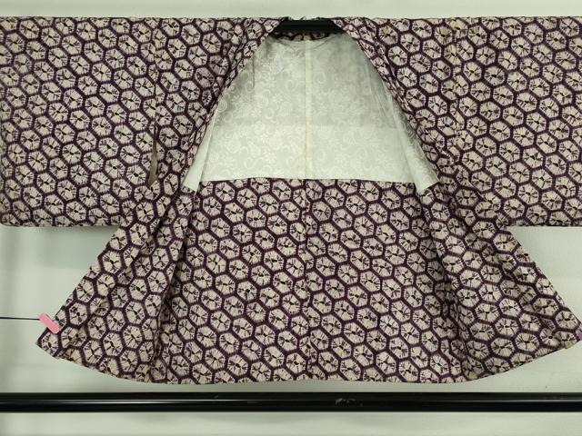 平和屋本店＃極上　岩手の匠　草紫堂　南部絞り　紫根染　綿　羽織　逸品　DZAB3866kh6 平和屋本店＃極上 岩手の匠 草紫堂 南部絞り 紫根染 綿 羽織 逸品