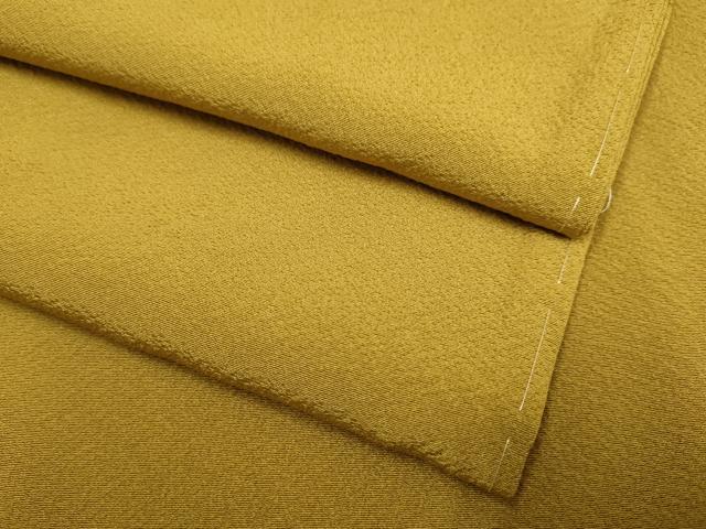 平和屋着物●極上　色無地　濃い黄朽葉色　逸品　未使用　DZAB3890kh6