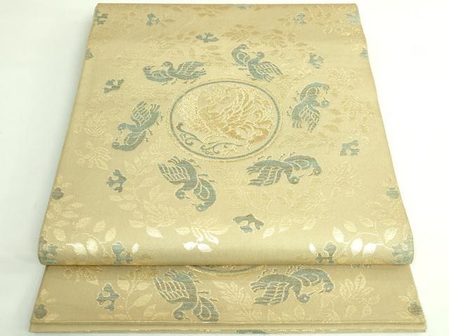 平和屋着物●極上　西陣　川島織物　六通柄　本袋帯　鳳凰　金糸　逸品　DZAB3912kh6