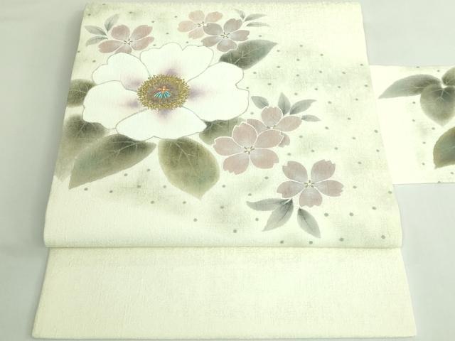 平和屋着物●希少　清次郎　手描き　九寸名古屋帯　舞花文　金彩　逸品　DZAB3929kh6 38,025円