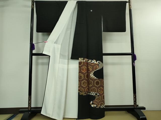 平和屋本店●極上　創業460年・千總　黒留袖　駒刺繍　亀甲宝尽くし鶴花文　金彩　高島屋扱い　逸品　DZAB4005kh6_1