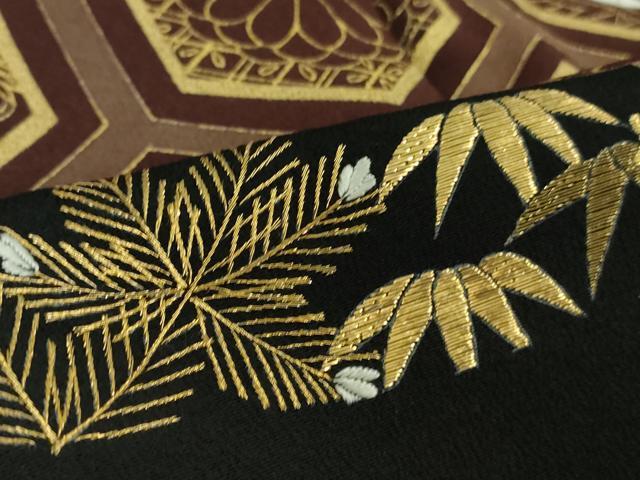 平和屋本店●極上　創業460年・千總　黒留袖　駒刺繍　亀甲宝尽くし鶴花文　金彩　高島屋扱い　逸品　DZAB4005kh6_5