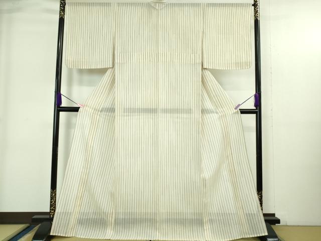 平和屋着物＊極上　夏物　紗紬　間道　逸品　未使用　DZAB4050kh6