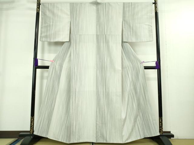 平和屋着物●極上　本塩沢　やまだ織　間道　逸品　DZAB4062kh6_1