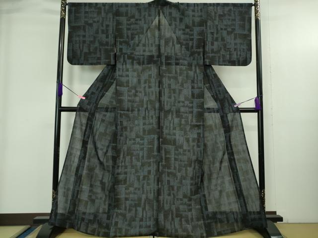 平和屋着物＊極上　夏物　結城紬　夏結城　100亀甲　逸品　DZAB4083kh6