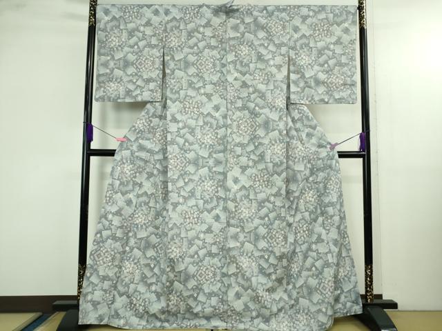 平和屋着物●極上　本場大島紬　白大島　9マルキ　箔散らし　逸品　DZAB4124kh6_1