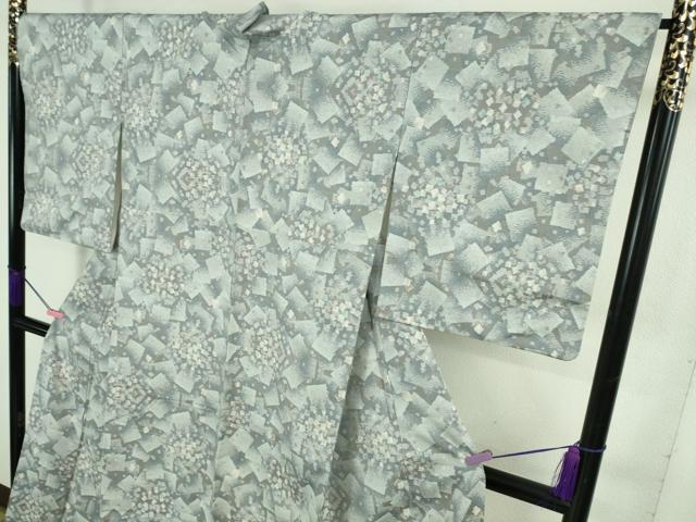 平和屋着物●極上　本場大島紬　白大島　9マルキ　箔散らし　逸品　DZAB4124kh6_3