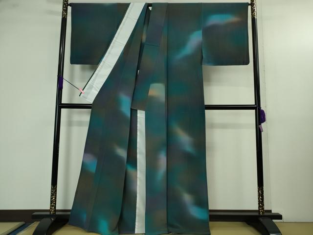 平和屋着物▽極上　小紋　単衣　暈し染め　逸品　DZAB4130kh6_1