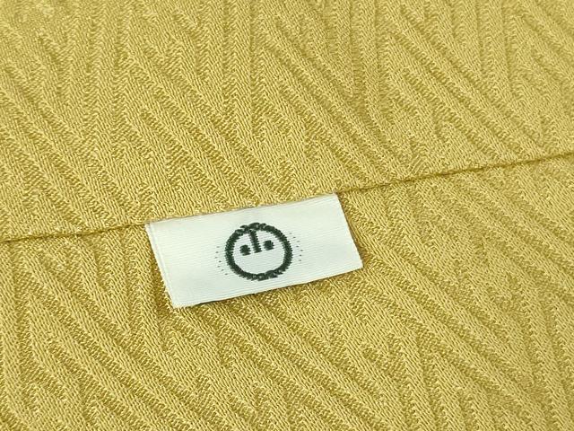 平和屋本店●極上　創業460年・千總　訪問着　駒刺繍　地紙花文　芥子色地　金彩　小田急百貨店扱い　逸品　DZAB4159kh6_8