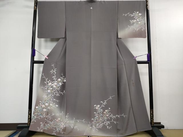 平和屋着物●豪華振袖　雪芝花丸文　暈し染め　金通し地　正絹　逸品　CABC9841vp 平和屋着物○豪華振袖 雪芝花丸文 暈し染め 金通し地 正絹 逸品 CABC9841vp