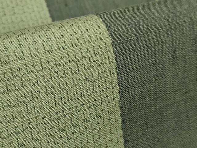 平和屋着物●極上　結城紬　80亀甲　おく玉　手織　格子　証紙付き　逸品　DZAB4187kh6_7