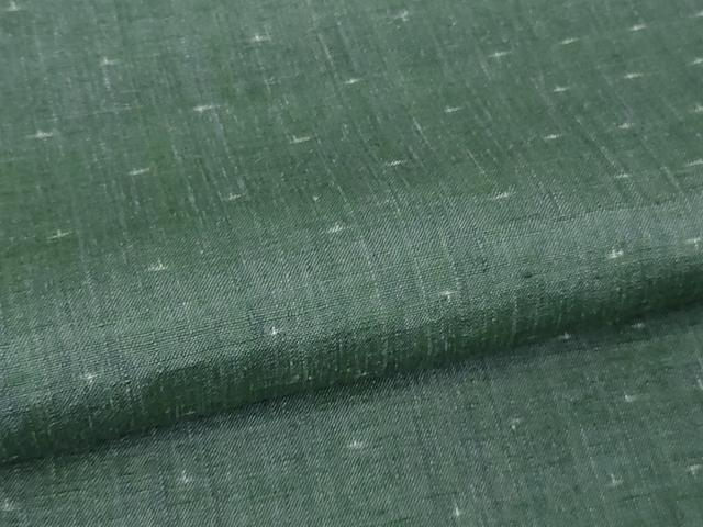 平和屋本店●極上　本場結城紬　重要無形文化財　色無地　錆御納戸色　証紙付き　逸品　DZAB4189kh6_5