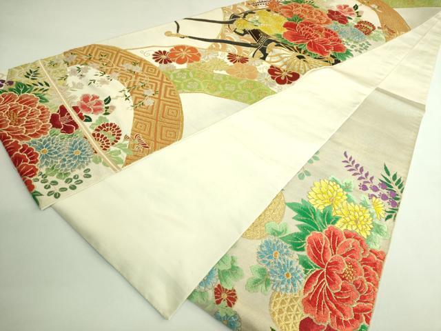 平和屋着物●極上　西陣　川島織物　太鼓柄　本袋帯　唐織　花車文　金糸　逸品　DZAB4223kh6_8