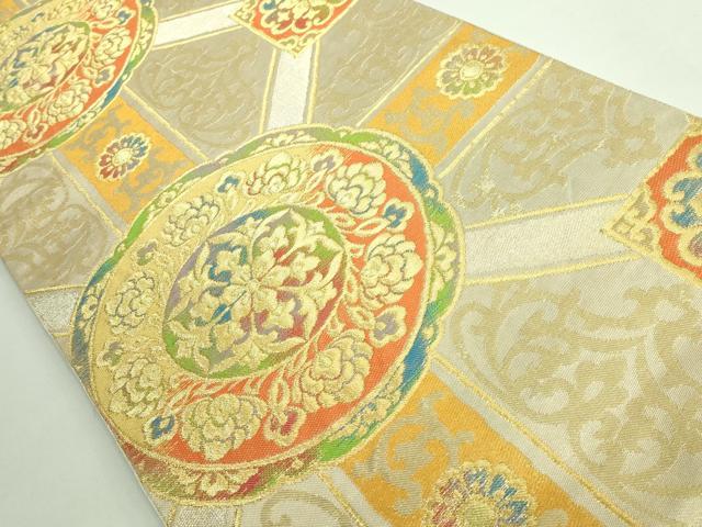 平和屋着物●極上　西陣　川島織物　六通柄　本袋帯　正倉院花文　金糸　逸品　DZAB4238kh6 楽天市場】平和屋着物□極上 西陣 川島織物 六通柄 本袋帯 亀甲花唐草