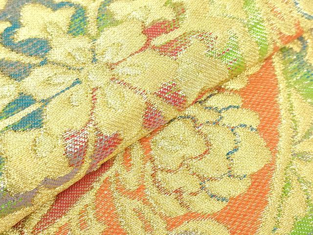 平和屋着物●極上　西陣　川島織物　六通柄　本袋帯　正倉院花文　金糸　逸品　DZAB4238kh6 楽天市場】平和屋着物□極上 西陣 川島織物 六通柄 本袋帯 亀甲花唐草