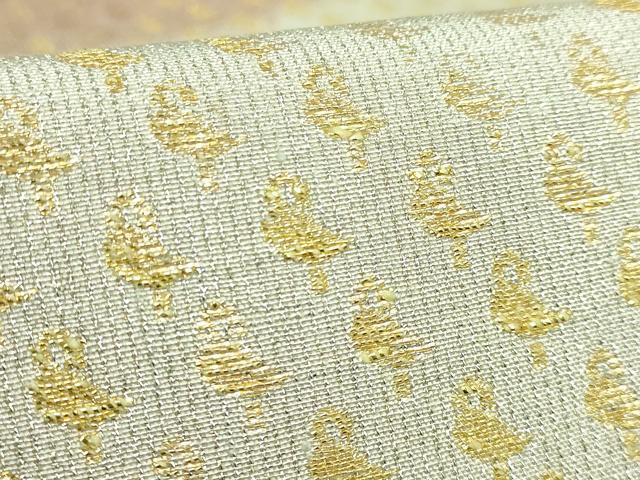 平和屋着物●極上　桝屋高尾　ねん金綴錦　両面　全通柄袋帯　エデンの星　金銀糸　逸品　DZAB4287kh6_3