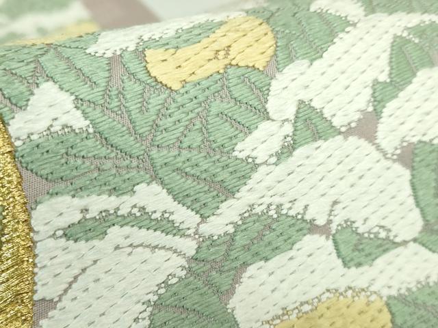 平和屋着物●極上　山口美術織物　皇室　伊勢神宮御用　西陣織　六通柄袋帯　唐織　京摘花　金糸　逸品　DZAB4288kh6_4