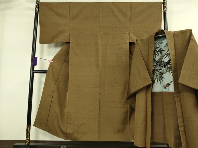平和屋着物○極上 男性 本場大島紬 アンサンブル 長羽織 100亀甲 総