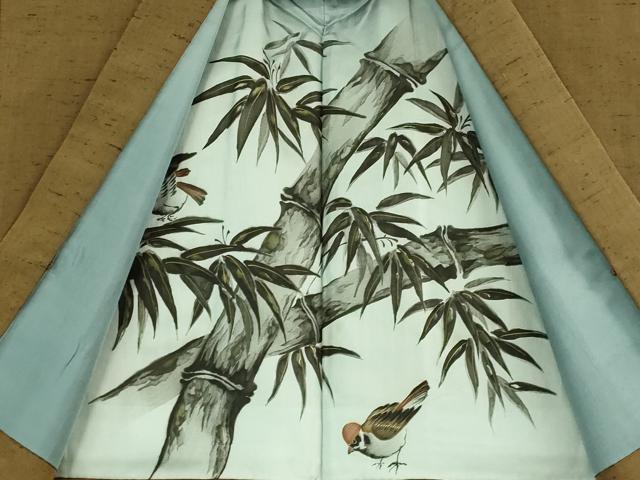 平和屋着物●極上　男性　紬　アンサンブル　長羽織　濃い香染色　羽裏・笹竹　逸品　DZAB4302kh6 平和屋着物○極上 男性 紬 アンサンブル 長羽織 濃い香染色 羽裏・笹竹