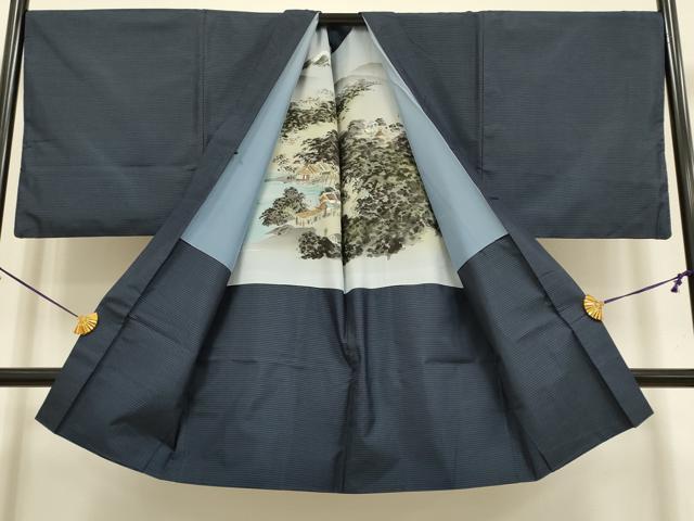 平和屋着物●極上　男性　本場大島紬　アンサンブル　キングサイズ　長羽織　逸品　DZAB4315kh6 平和屋着物○極上 男性 本場大島紬 アンサンブル キングサイズ 長羽織