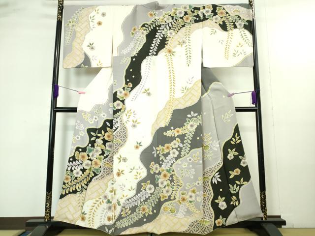 平和屋本店●極上　訪問着　辻が花　道長文　逸品　DZAB4331kh6